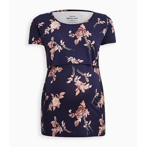 - MATERNITY NURSING TOP - SUPER SOFT NAVY